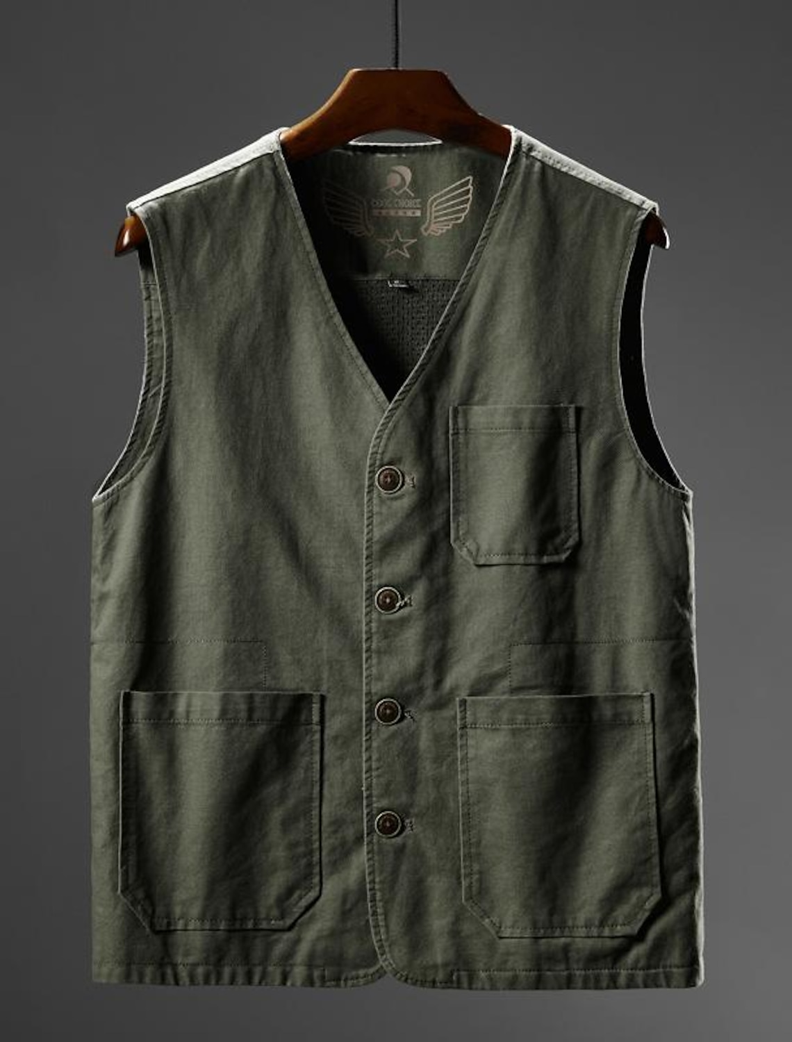 Men's Hiking Vest Summer Spring Outdoor Quick Dry Multi Pockets Lightweight Wear Resistance Top Camping / Hiking / Caving ArmyGreen Black Navy Blue khaki