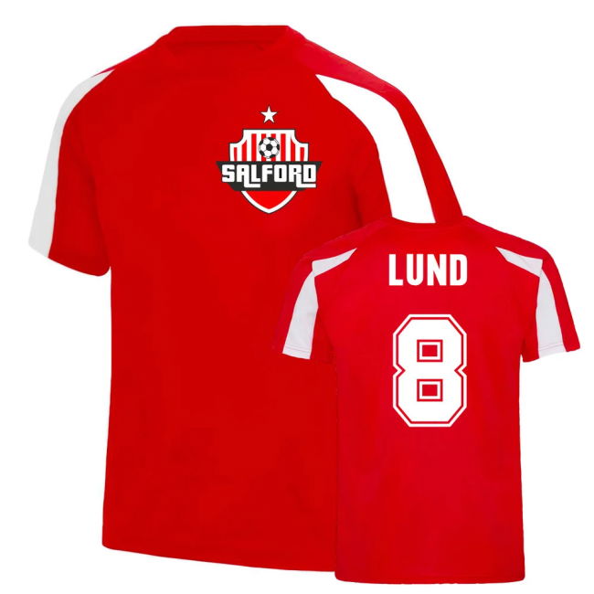 Licensed Salford Sports Training Jersey (Matty Lund 8) Breathable F...