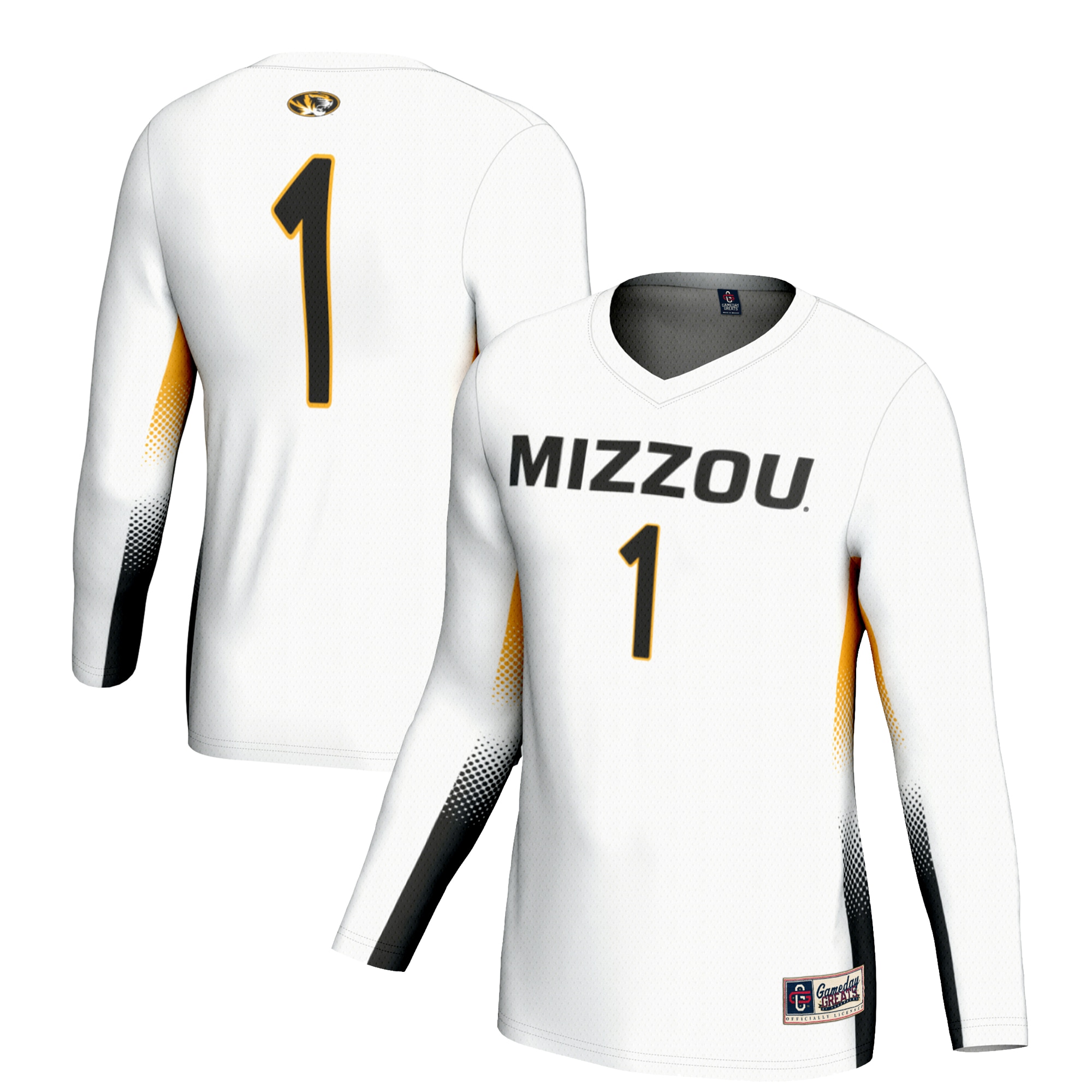 [NJP] Missouri Tigers GameDay Greats Unisex Lightweight Volleyball Jersey - White