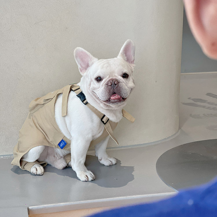 French Bulldog Barkbuilt French Bulldog Overalls – Khaki Utility Dog