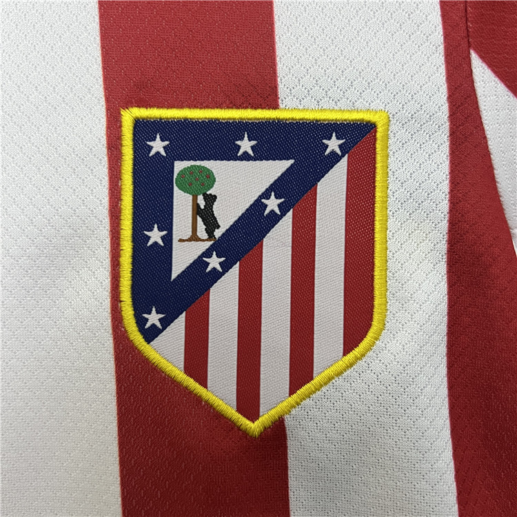 Moisture Wicking Kids Atletico Madrid 2526 Home Soccer Kit ShirtShorts