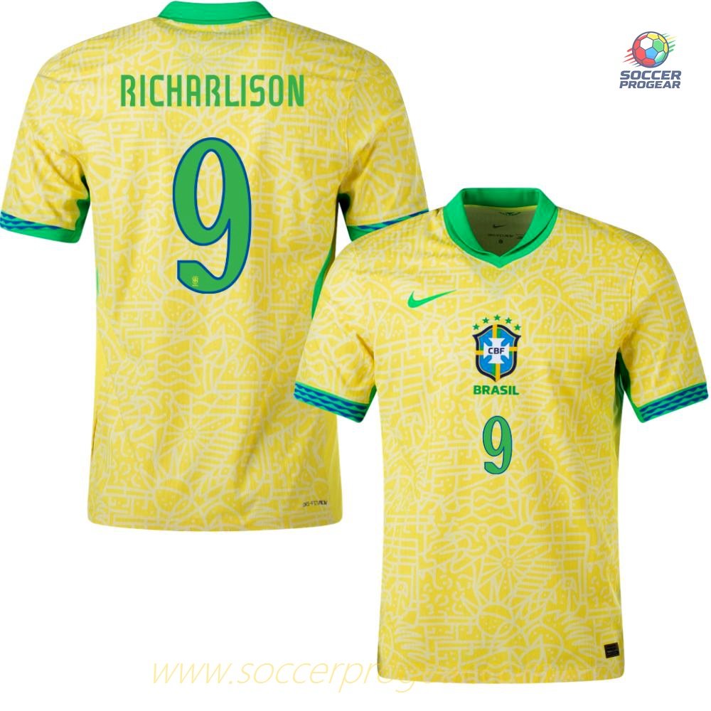 Brazil Home Team Soccer Shirt 2024-25 Edition Richarlison