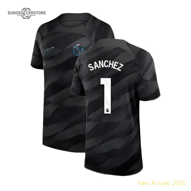 Official 2023-2024 Chelsea Home Goalkeeper Shirt (black) - Kids