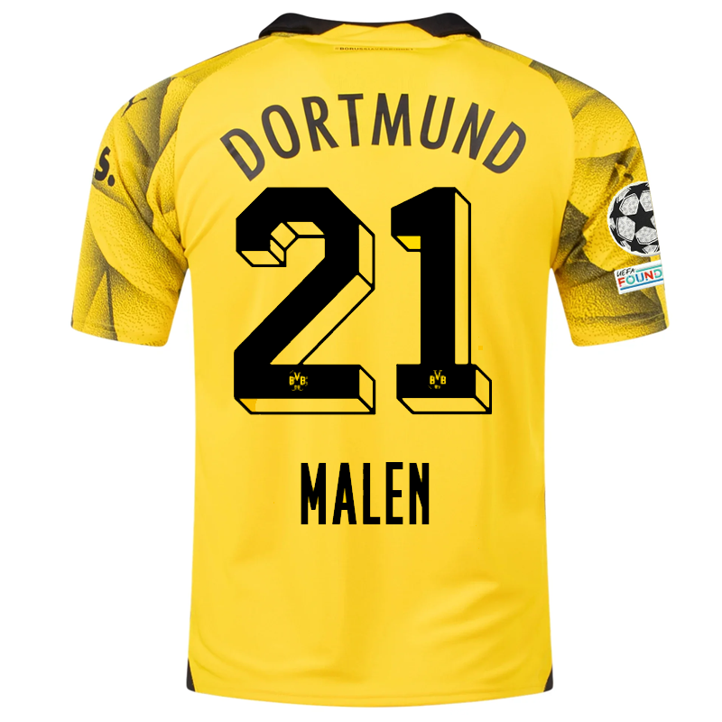 Borussia Dortmund Malen 2023-2024 UCL Third Jersey – Authentic Shirt
