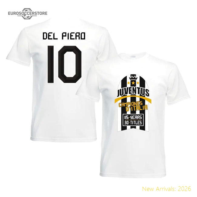 2012 Old Lady Champions Casual Tee (white) - Del Piero 10 - Affordable