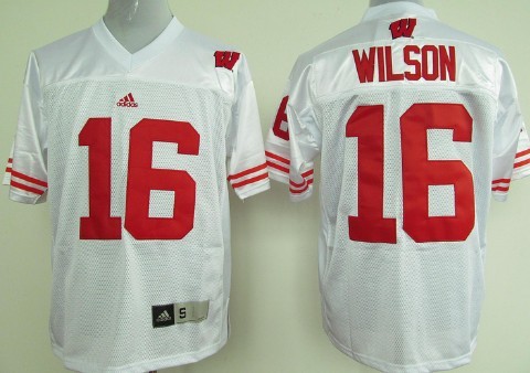 Men's None White 2024 match worn Russell Wilson #16 alternate jersey