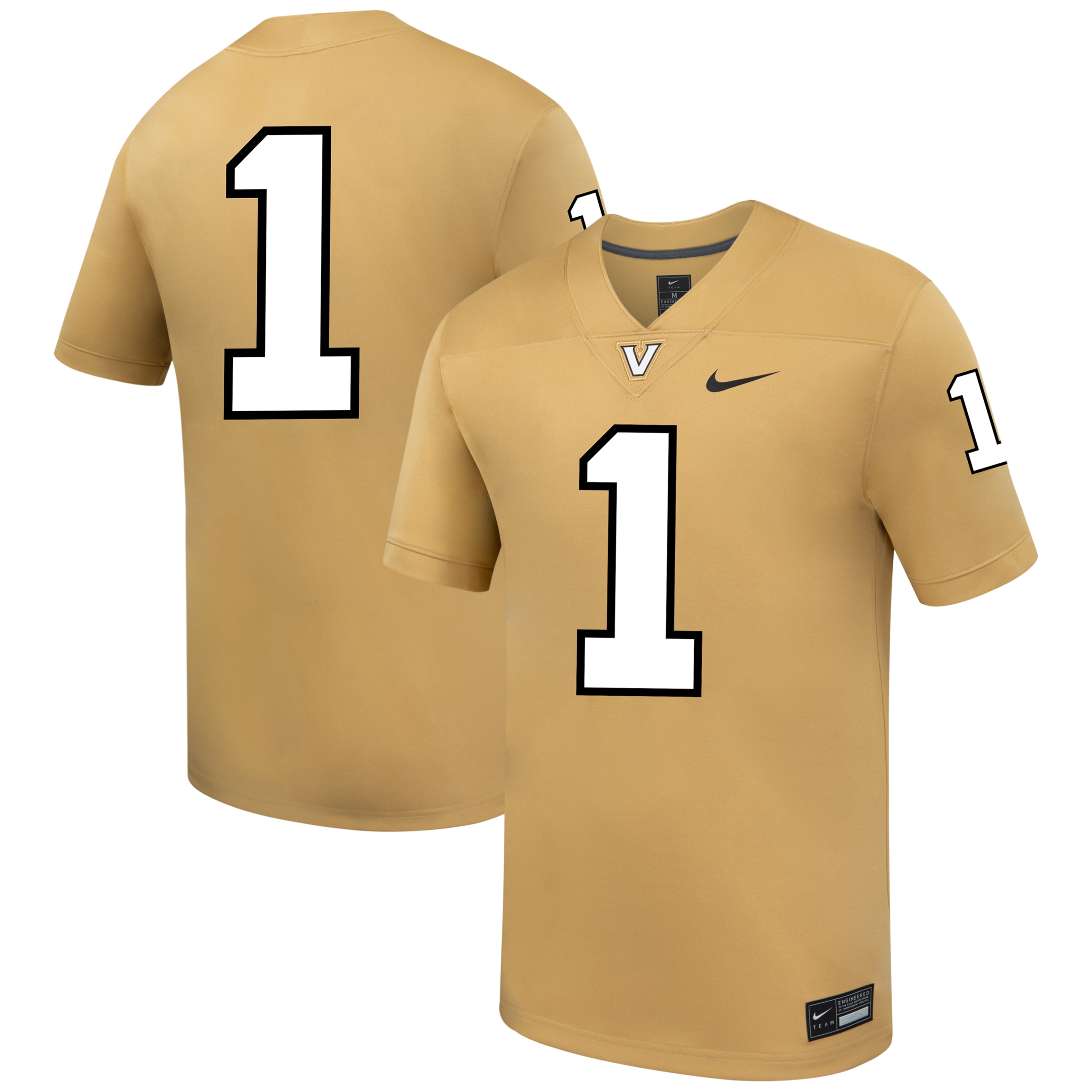 [NJP] Women's Vanderbilt Commodores Replica Football Jersey - Gold