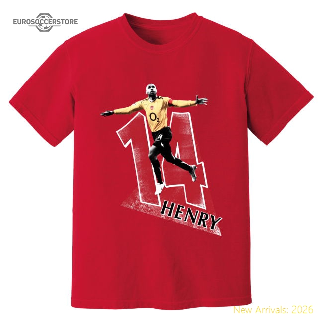 Official Thierry Henry Arsenal Premier League Legend T-shirt (red)
