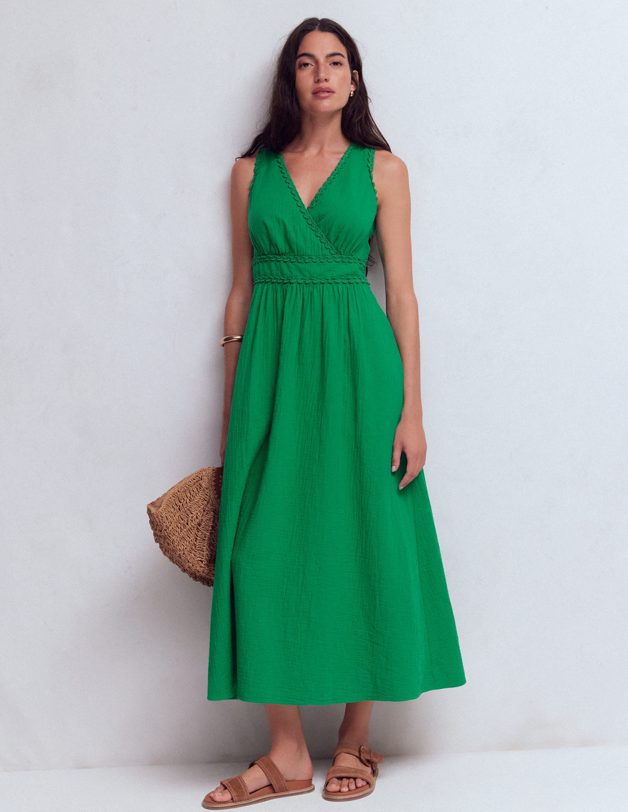 Lorna Trim Double Cloth Dress