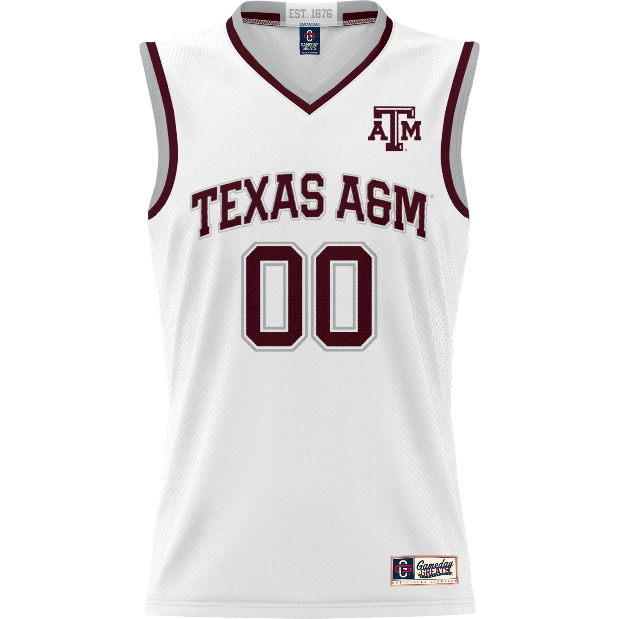 [DDG] Texas A&M Aggies GameDay Greats Youth NIL Pick-A-Player Lightweight Women's Basketball Jersey - White