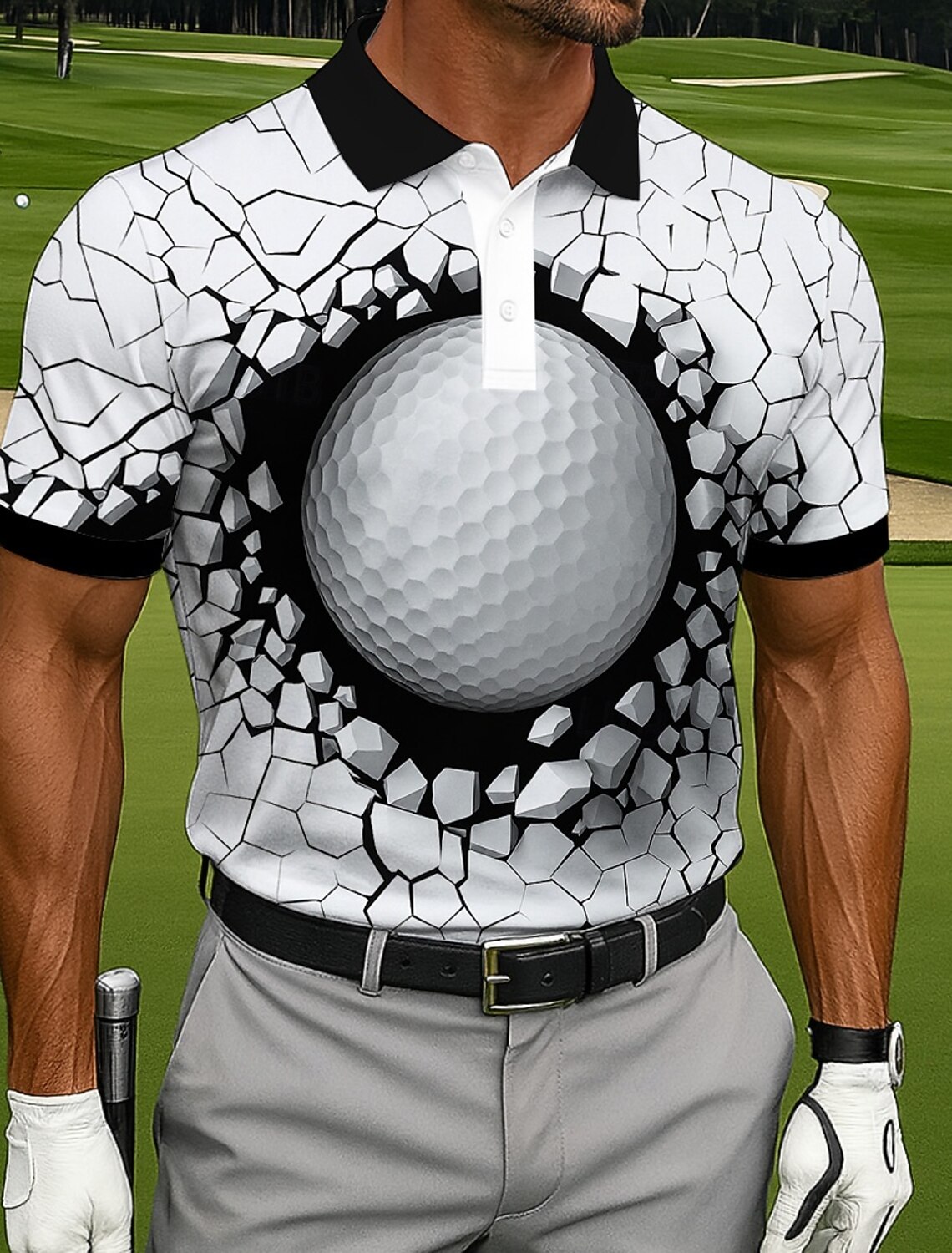 Men's Golf Polo Sports Shirts Short Sleeve Collared Sportswear Casual