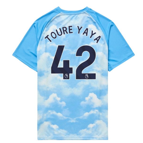 [JED] 2026-2027 Man City Warm Up Jersey (Icy Blue) - Kids (Toure Yaya 42)