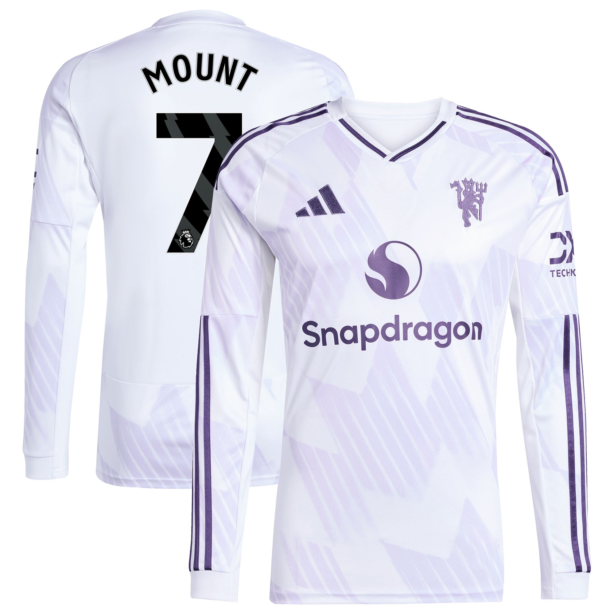 [SJH] Mason Mount Manchester United 2025/26 Away Replica Long Sleeve Player Jersey - White