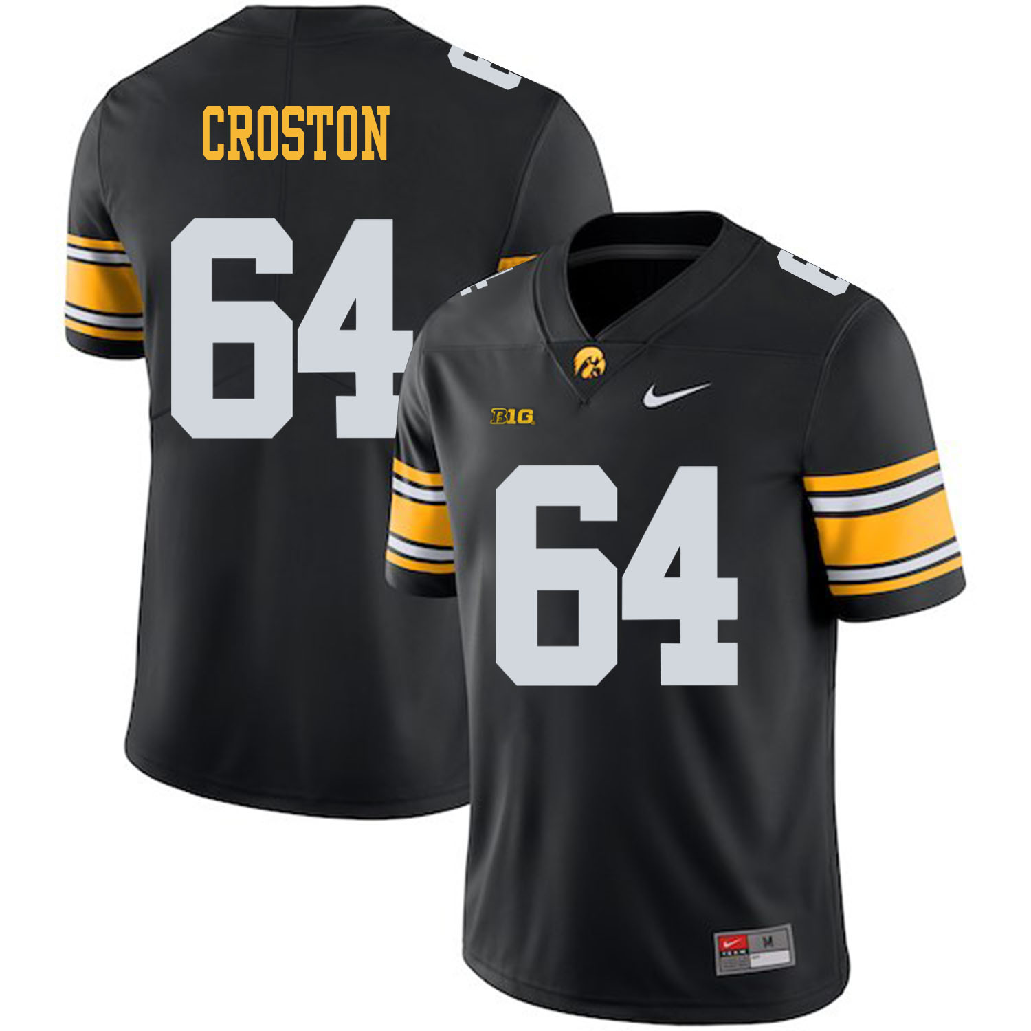 Men's None Black 2024 game jersey Cole Croston #64 high quality Jersey
