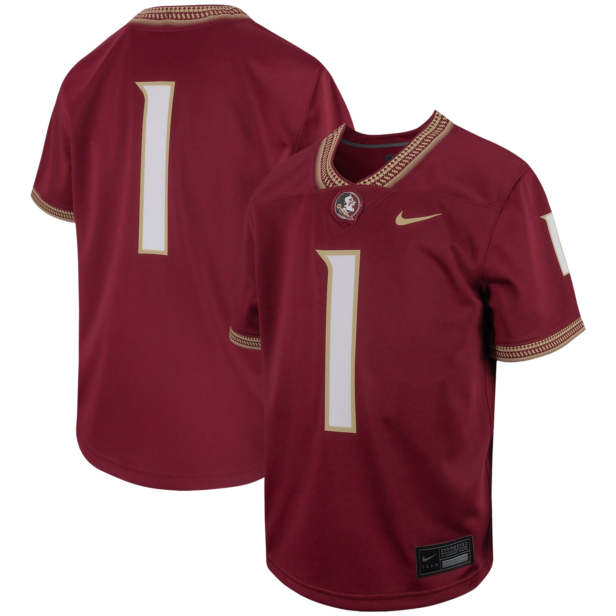 [NJP] Florida State Seminoles Untouchable Replica Game Jersey - Garnet