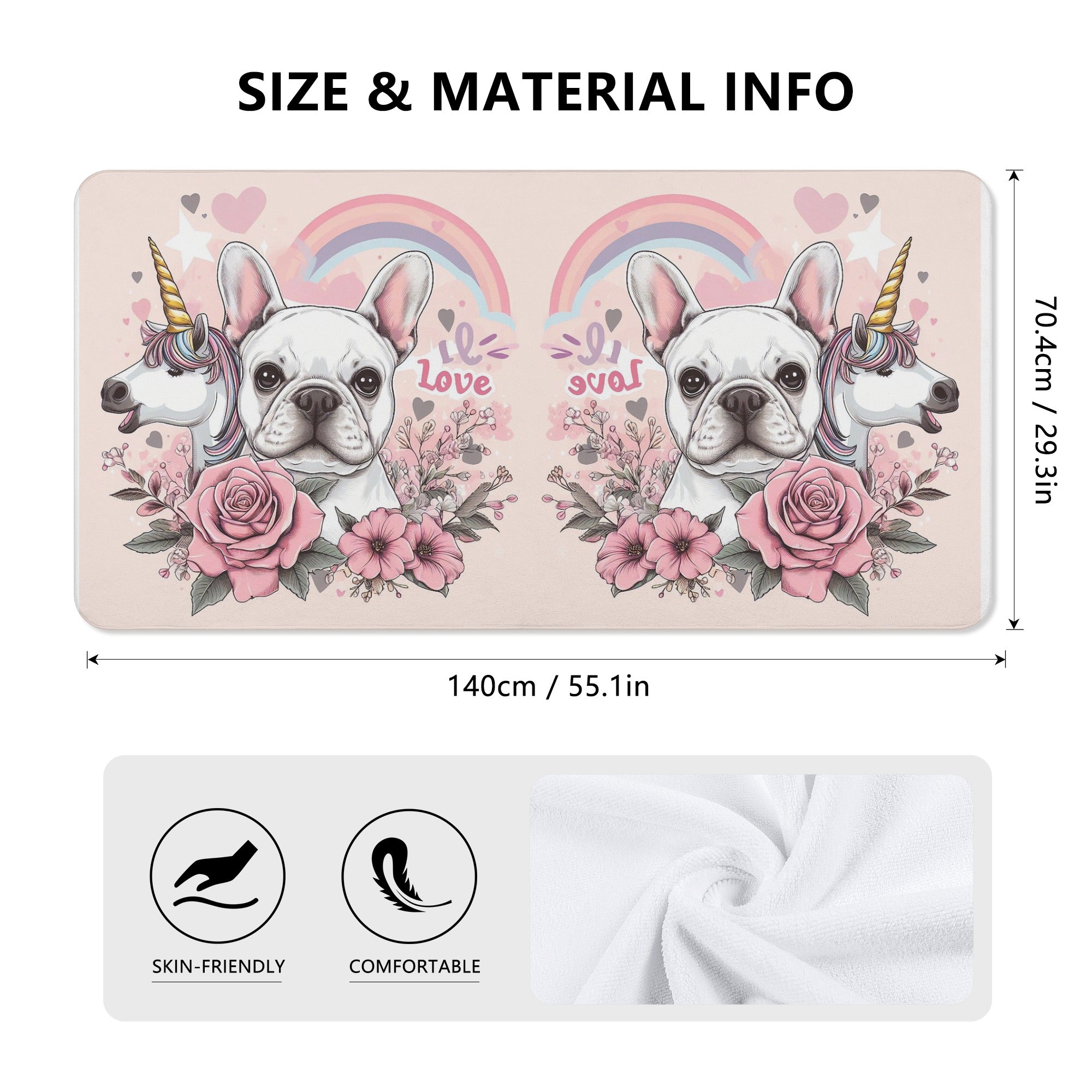 French Bulldog Riley Bath Towel Cute Frenchie Essential