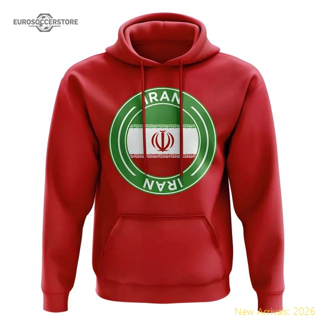 Iran Football Badge Hoodie (Red)