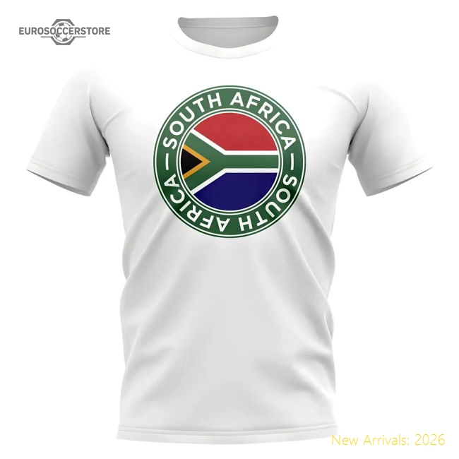 South Africa Football Badge T-shirt (white) - Budget-friendly