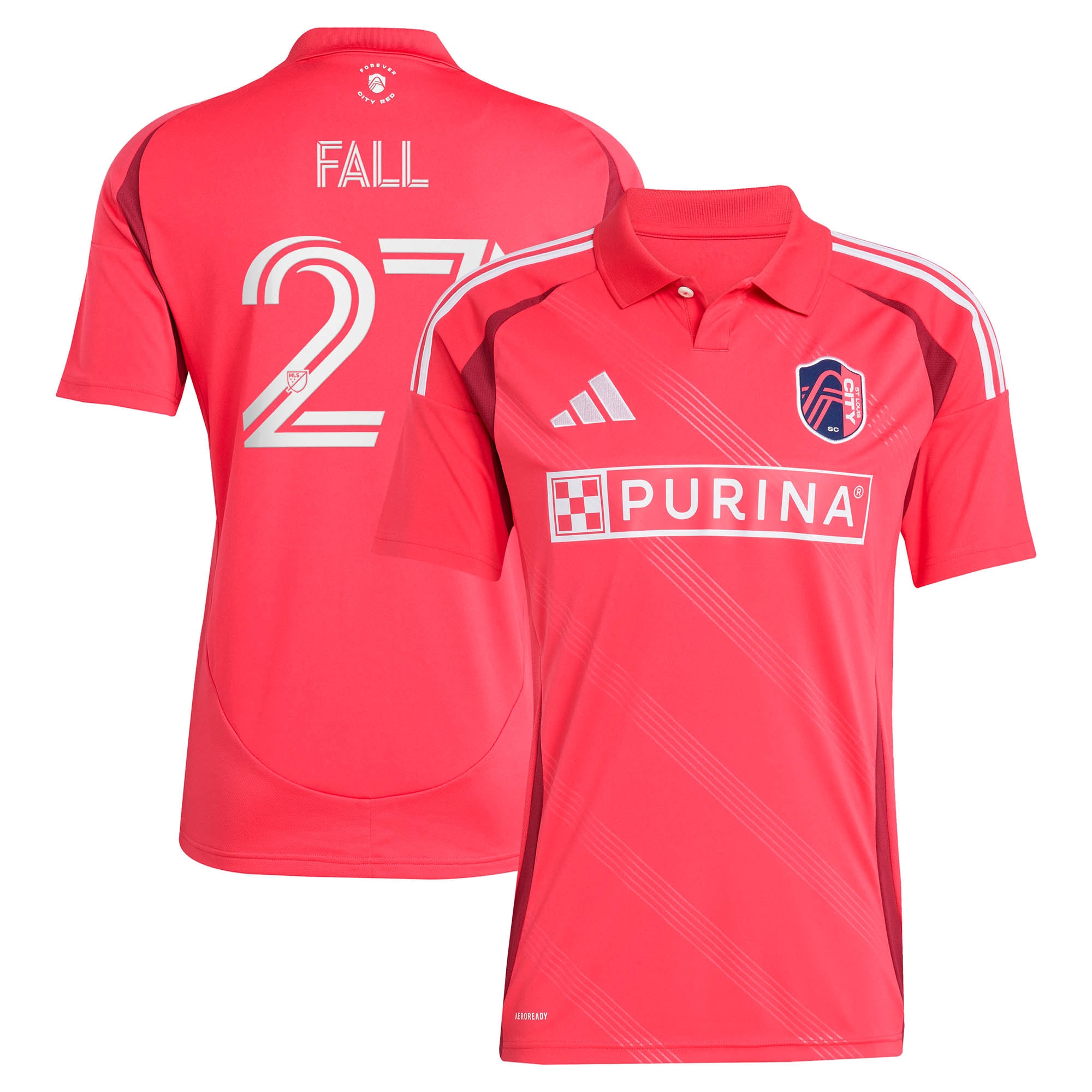 [LK] Women's Fallou Fall St. Louis CITY SC 2025 Forever CITY Red Replica Jersey - Red