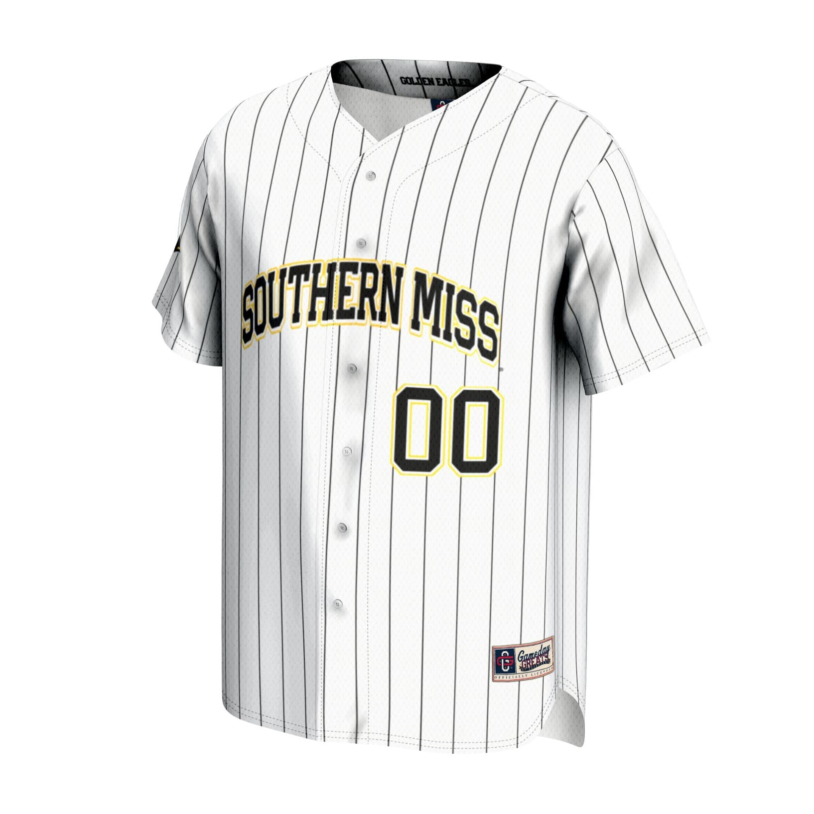 [NJP] Southern Miss Golden Eagles GameDay Greats Unisex NIL Pick-A-Player Lightweight Baseball Jersey - White