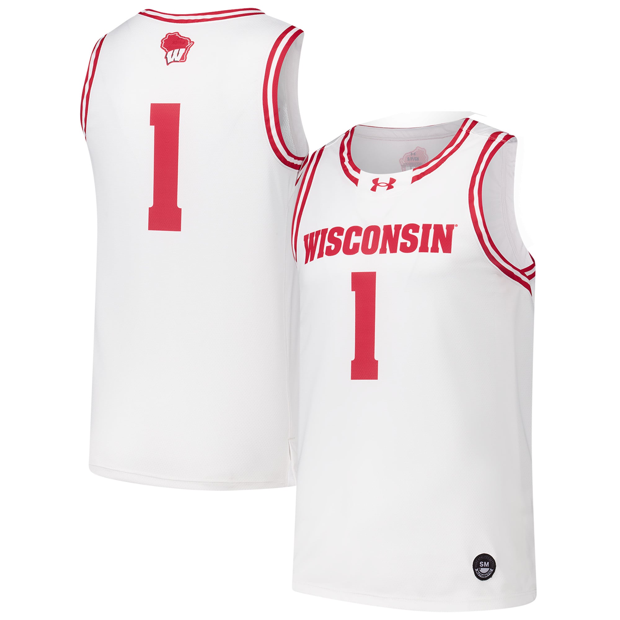 [NJP] Youth Wisconsin Badgers Replica Basketball Jersey - White
