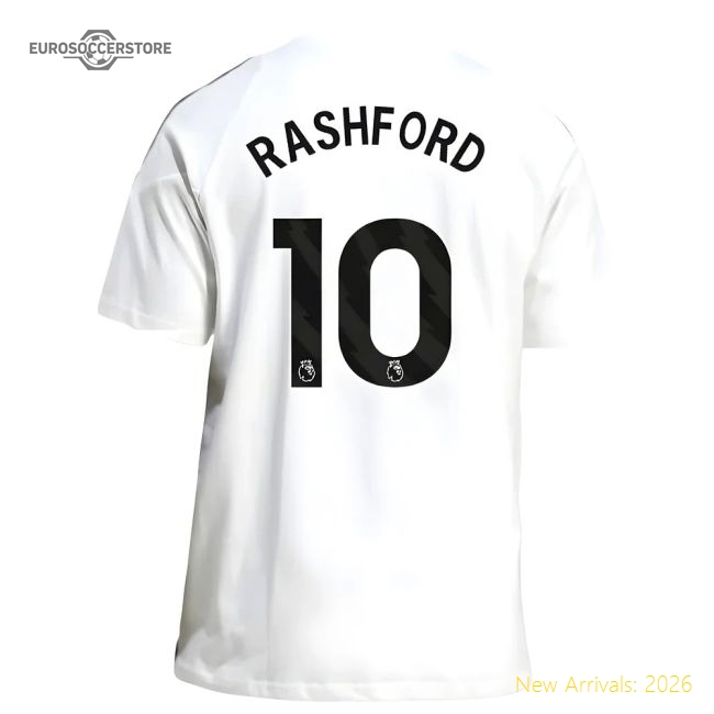 Official 2025-2026 Man Utd Training Tee (white) (rashford 10)
