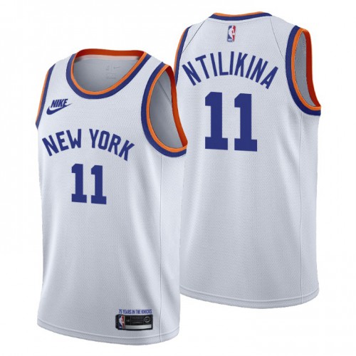 White NYK York Knicks #11 Nike Game-Day Jersey Premium Quality