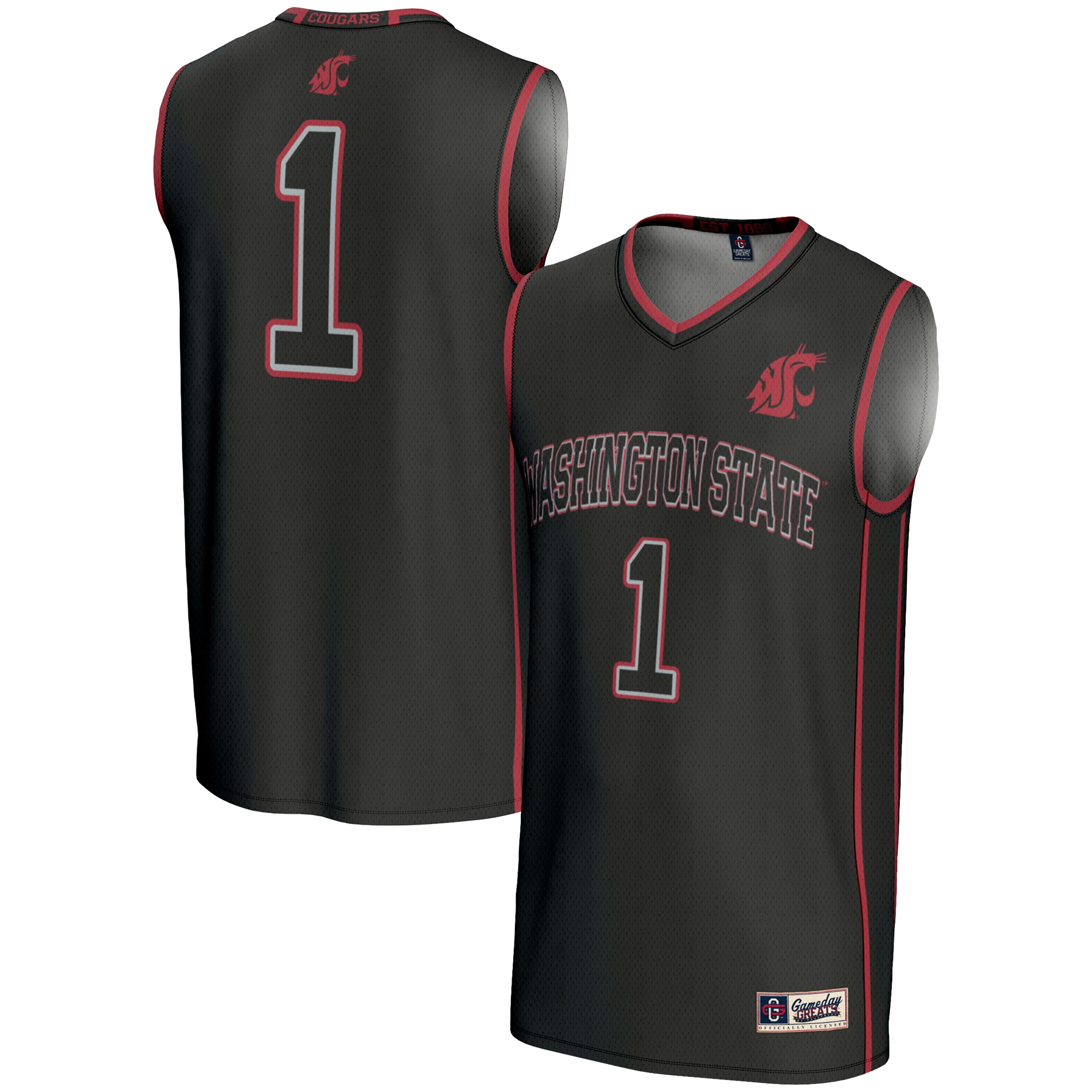 [NJP] Washington State Cougars GameDay Greats Youth Lightweight Basketball Jersey - Black