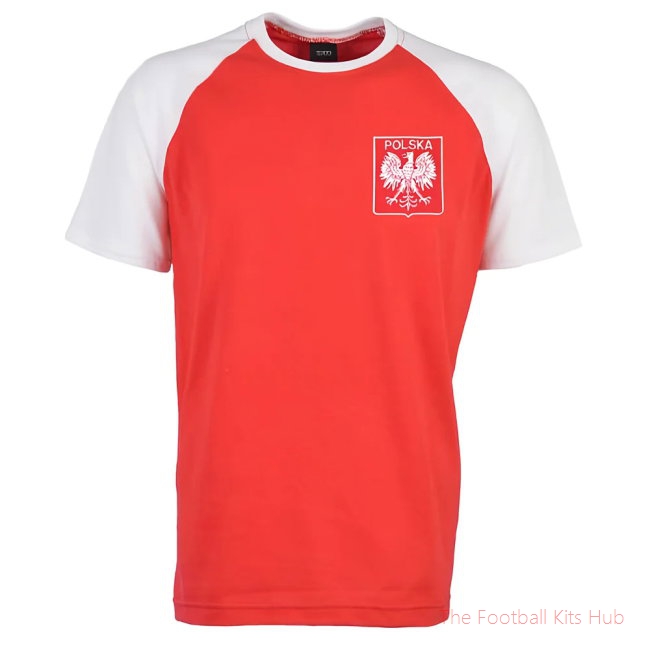Poland Raglan Short Sleeve Tee (Red-White)