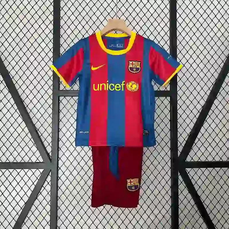Cheap 2010-2011 Kids Barcelona Jersey retro kit