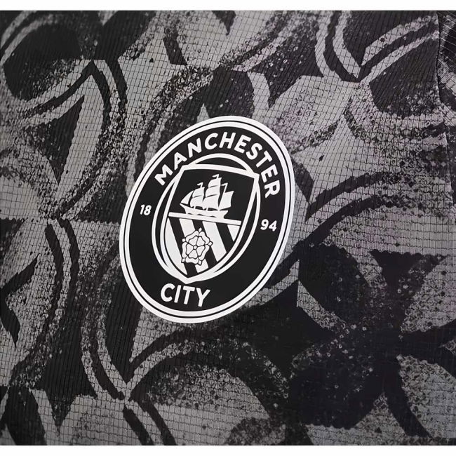 vintage 2025-2026 Man City Warm Up Jersey (Black) (Haaland 9)