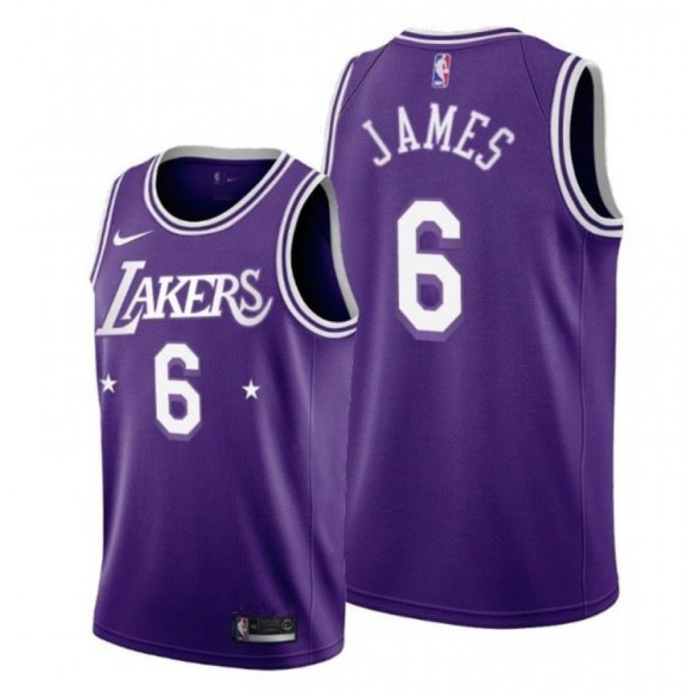 Los Angeles Lakers LeBron James6 Jersey - Purple City Edition