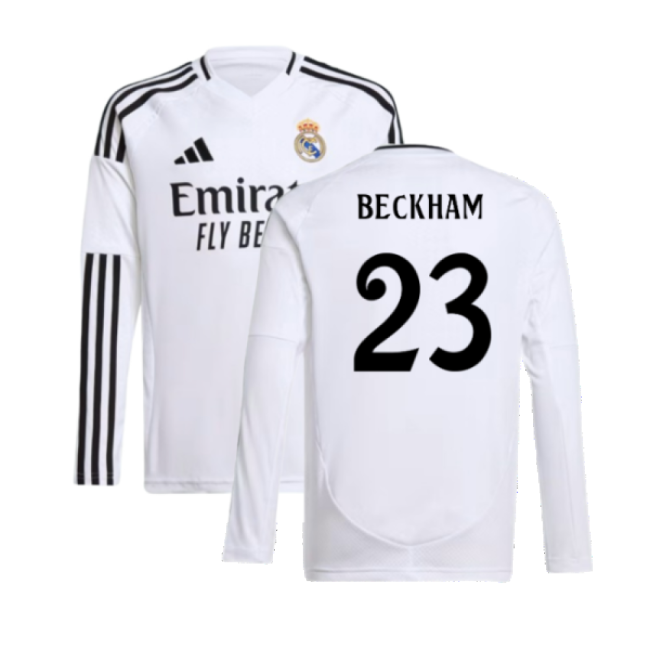 Official Real Madrid Home Beckham Jersey 2024-2025 Breathable