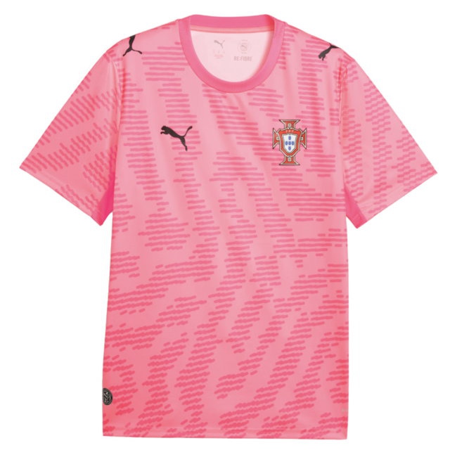 [DDJ] 2026 2027 Portugal Shirt Name) Home Goalkeeper Uniform (Pink) (Your