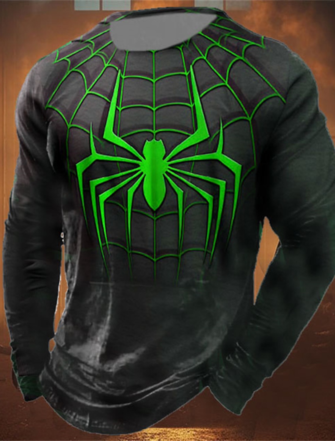 Men's Graphic Spider T Shirt Long Sleeve T shirt 3D Print Crew Neck Shirt Fashion Designer Casual Sports Outdoor Holiday Going out Red Blue Purple Spring & Fall Clothing Apparel S M L XL 2XL 3XL