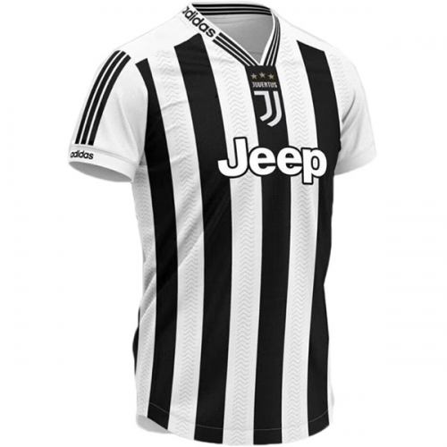 2019-20 JUVENTUS WHITE BLACK SOCCER JERSEY SHIRT - Official Replica
