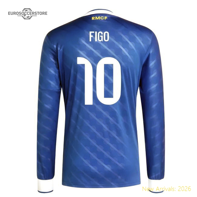 Official 2025-2026 Real Madrid Long Sleeve Third Shirt (Figo 10)