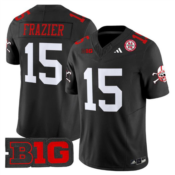 Men's None #15 Tommie Frazier Black 2024 breathable performance Jersey