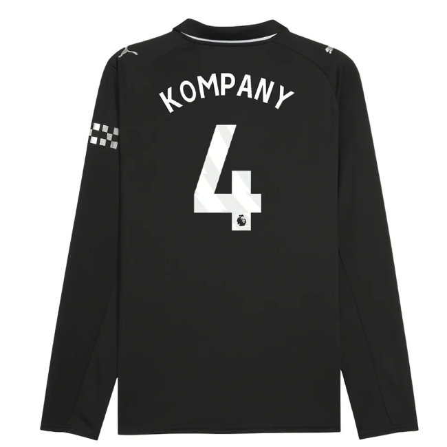 2025-2026 Man City Long Sleeve Away Shirt (Kompany 4)