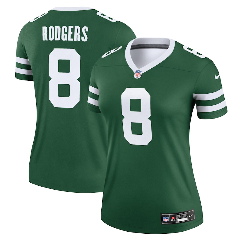 None Aaron Rodgers New York Jets Football Franchise Authentic Jersey