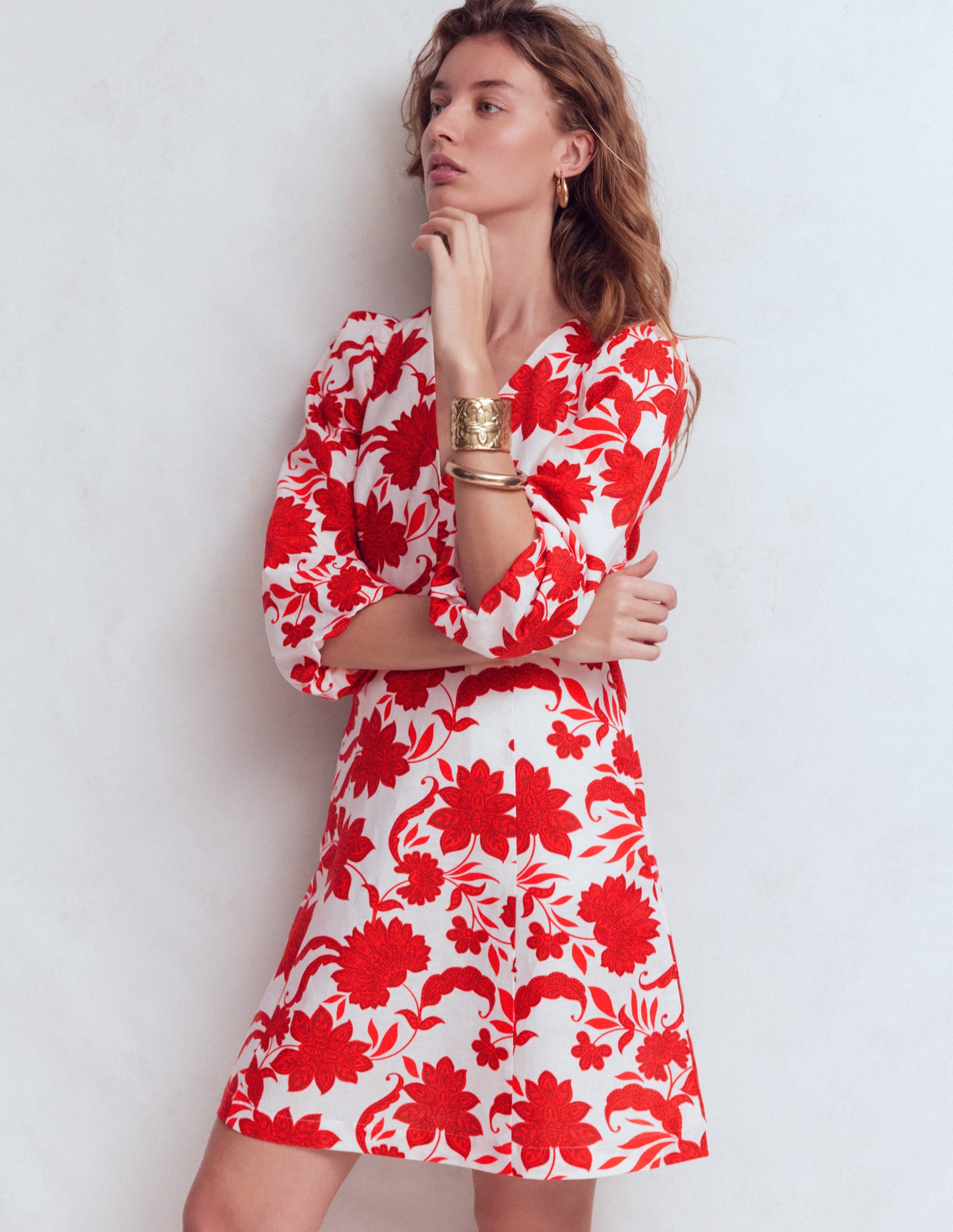 Marla Linen Blend Short Dress