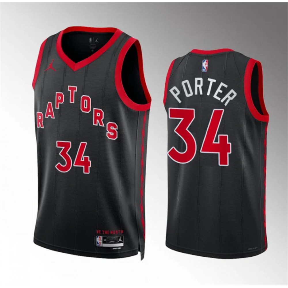 Classic Men's Toronto Raptors #34 Jontay Black Basketball Jersey