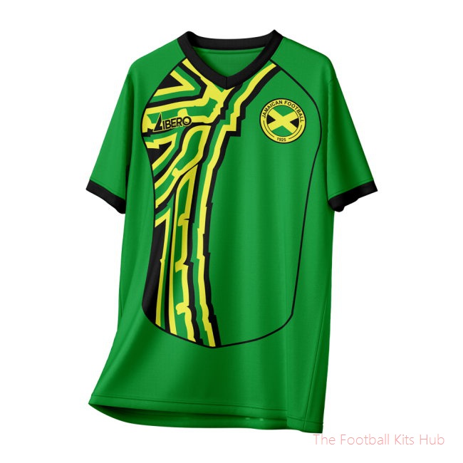 Jamaica 1998 Away Vintage Style Concept Shirt Adult Short Sleeve