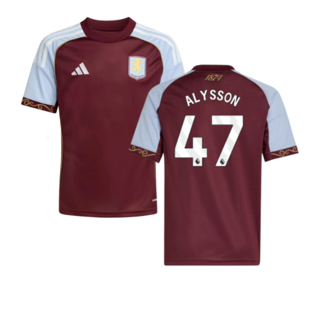 Aston Villa Home Kit 2025-2026 Fan Style Jersey Game Ready