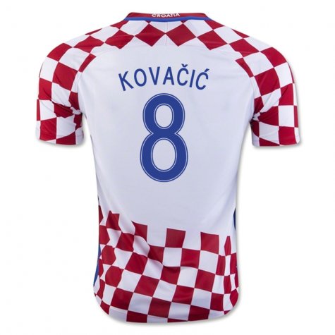 Lightweight Croatia Home 2016 Kovacic 8 Soccer Jersey Shirt