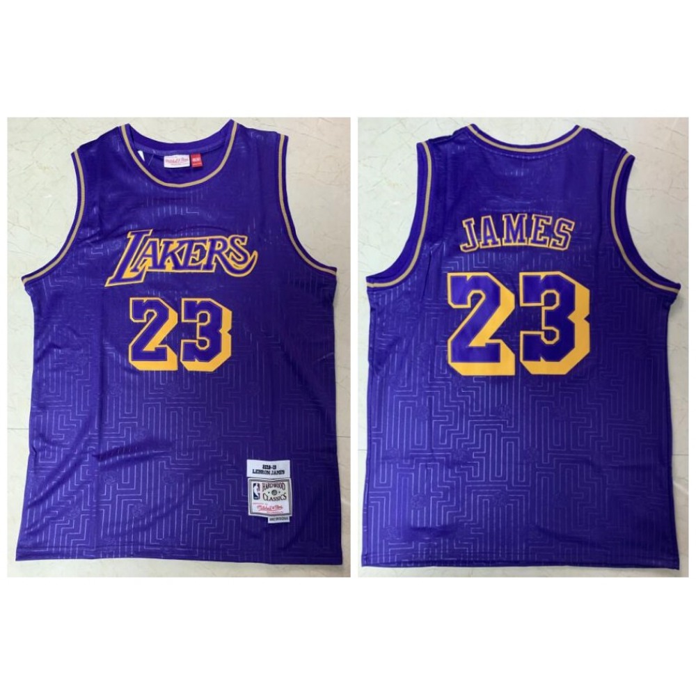 Professional Grade Men's LA Lakers #23 Lebron Purple Basketball Jersey