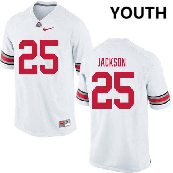 Youth Ohio State Buckeyes #25 Bo Jackson White Nike Stitch Jerseys