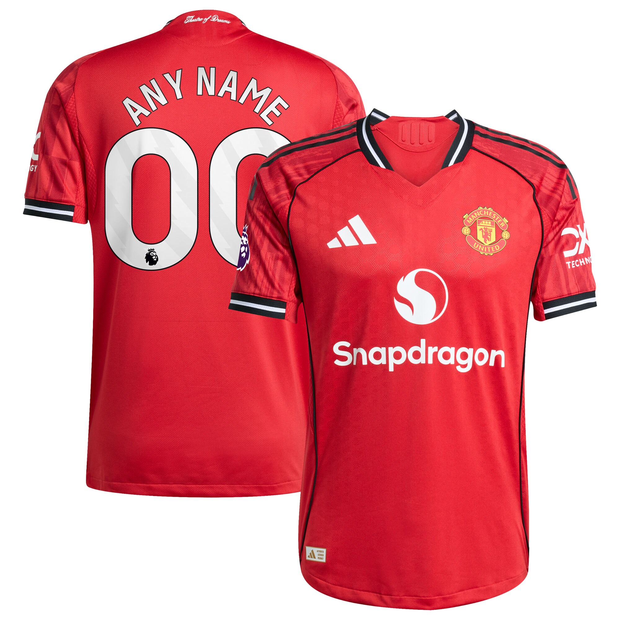 [SJH] Manchester United Home 2025/26 Custom Authentic Jersey - Red