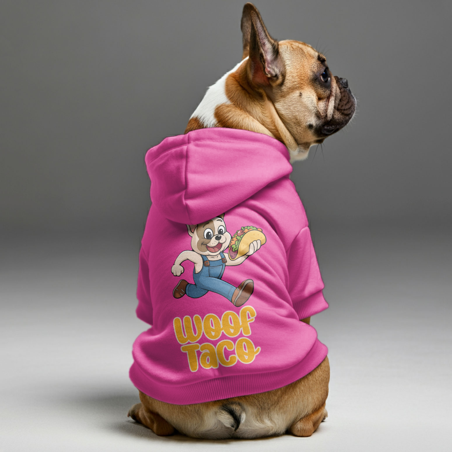 Premium Woof Taco - Personalized French Bulldog Hoodies With Funny Qu...