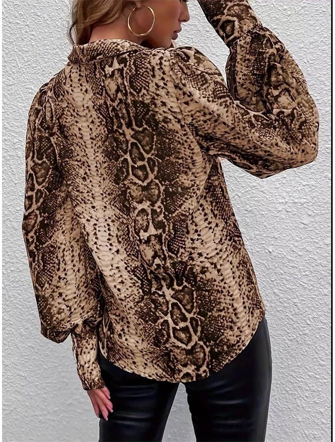 Women's Shirt Elegant Stylish Casual Regular Tops Long Sleeve Shirt Collar Loose Fit Work Daily Going out Spring Fall Winter